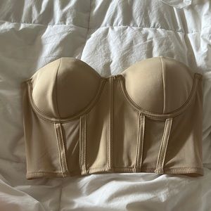 beige tubetop with padded bra